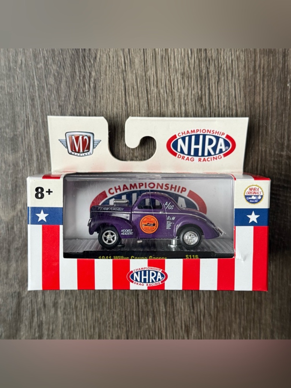 M2 Machines Championship NHRA Drag Racing 1941 Willys Coupe Gasser S116
